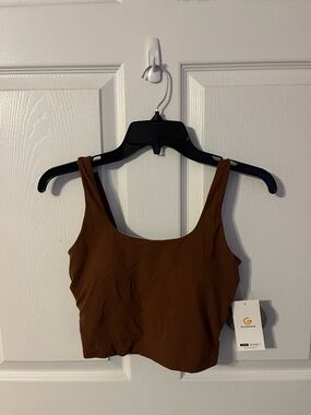 Brown Cropped Tank Top - Women